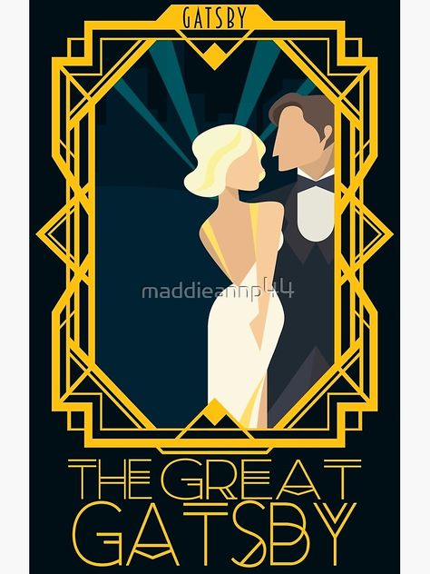 The Great Gatsby Poster, The Great Gatsby Art, Great Gatsby Poster, Gatsby Poster, Great Gatsby Art, Gatsby Art, Motif Art Deco, Art Deco Posters, 1920s Art