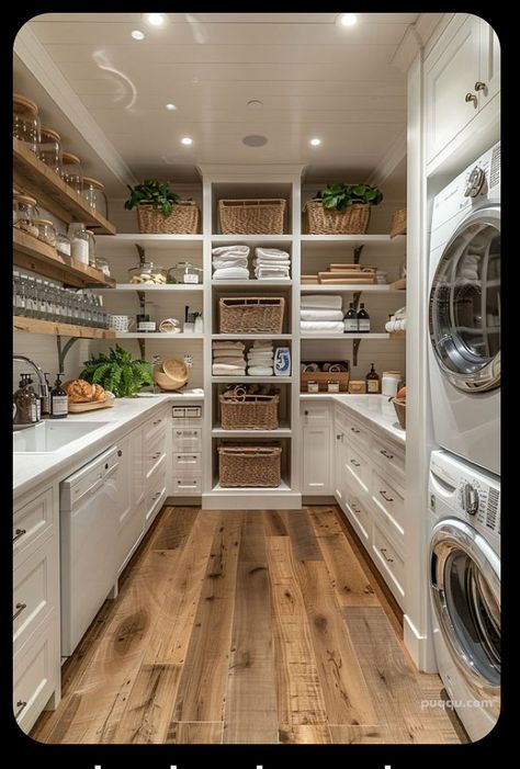 Pantry Laundry Room Combo, Laundry Room Combo, Laundry Remodel, Walk In Pantry Ideas, Laundry Room Pantry, House Pantry, Pantry Inspiration, Pantry Laundry Room, Pantry Room