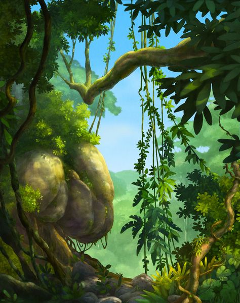 Jungle Drawing, Jungle Illustration, Concept Art Tutorial, Anime City, Location Inspiration, Forest Art, Matte Painting, Graphic Design Fun, Visual Development