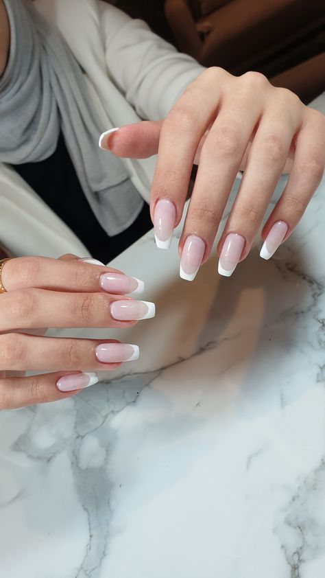 Autumn Nail Ideas, Ballerina Nails Designs, Blush Pink Nails, Makeup Nails Designs, Nagellack Trends, Autumn Nail, Ombre Acrylic Nails, Casual Nails, Nail Candy