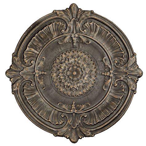 Old World Living Room, Wall Medallion, Gothic Interior, French Vintage Decor, Art For House, Medallion Wall Decor, Traditional Wall Decor, San Simeon, Outdoor Metal Wall Art