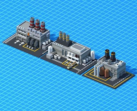 Voxel Factories Factory Building Design, Construction Minecraft, Minecraft Steampunk, Minecraft Create, Minecraft City Buildings, Minecraft Ps4, Rumah Minecraft Sederhana, City Ideas, Art Banner