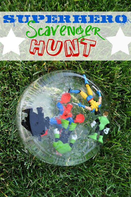 Superhero Scavenger Hunt, Outdoor Games To Play, Water Blob, Camp Activities, Hear Me Roar, Super Hero Theme, Batman Party, Scavenger Hunt For Kids, Spiderman Party