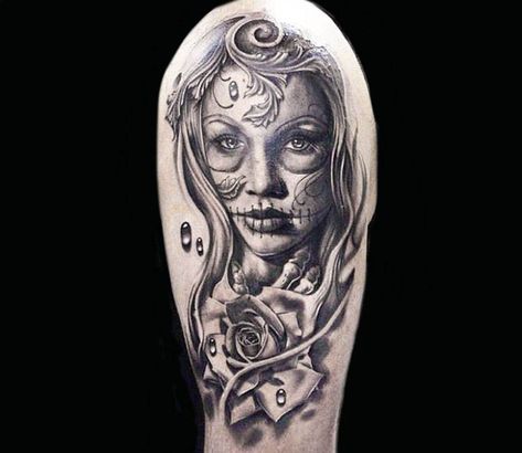 Day Of The Dead Woman Tattoo, Day Of The Dead Girl Tattoo, Steve Butcher Tattoo, Day Of The Dead Woman, Day Of The Dead Tattoo, Day Of The Dead Girl, Pin Up Girl Tattoo, Dead Girl, Fantasy Tattoos