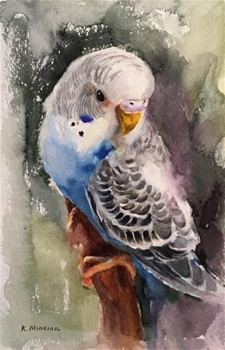 Katya Minkina, Bird Watercolor Paintings, Hur Man Målar, Animal Sanctuary, Ink Drawings, Bird Drawings, Watercolor Bird, Sketch Art, Watercolor Animals