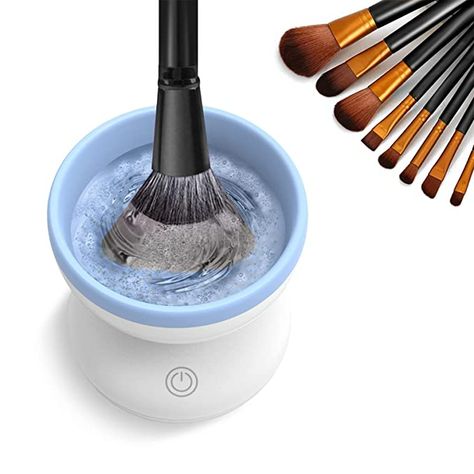 Amazon.com: Electric Makeup Brush Cleaner Machine - Alyfini Portable Automatic USB Cosmetic Brush Cleaner Tools for All Size Beauty Makeup Brushes Set (White) : Beauty & Personal Care Makeup Brush Cleaner Machine, Makeup Cleaner, Contour Eyeshadow, Electric Makeup, Contour With Eyeshadow, Silicone Makeup, Electric Brush, Makeup Brush Cleaner, How To Clean Makeup Brushes