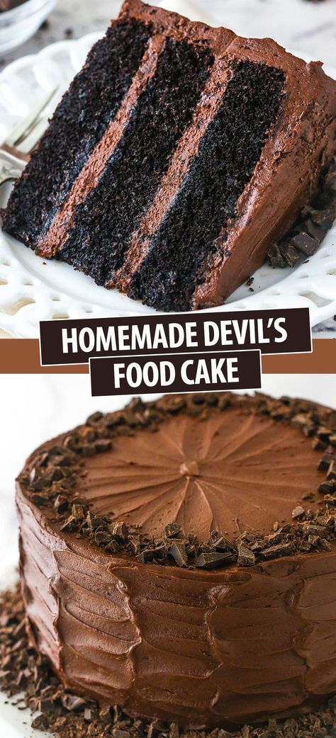 Microwave Dessert, Devil's Food Cake, Chocolate Cake Recipe Moist, Devils Food Cake Mix Recipe, Devils Food Cake, Devils Food, Best Chocolate Cake, Best Cake Recipes, Moist Chocolate Cake