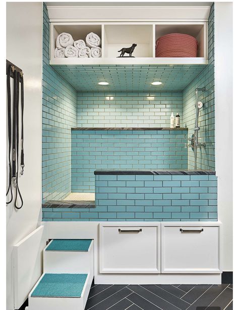 Dog Bathing Station, Washing Station, Dog Spa, Dog Washing Station, Dog Spaces, Dream Laundry Room, Dog Grooming Salons, Laundry Room Remodel, Laundry Room Inspiration