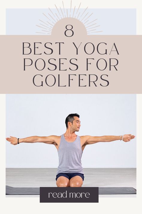 Yoga For Golf, Stretches For Golf Flexibility, Golf Training Exercise, Golf Stretches Woman, Golf Exercises For Women Fitness, Golf Stretches Men, Golf Strength Training, Best Yoga Stretches, Golf Exercises Strength