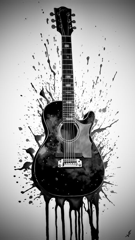 Black Living Room Decor, Cool Electric Guitars, Black Living Room, Guitar Collection, Easy Canvas Art, Birthday Cards For Boys, Wolf Pictures, Music Artwork, Music Images