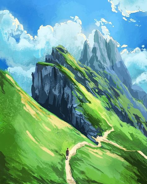 Environment Concept Art Landscape, Rocks And Mountains, Concept Art Landscape, Jane Austen Pride And Prejudice, Rock Mountain, Scenery Art, Art Landscapes, Landscape Concept, Landscape Art Painting