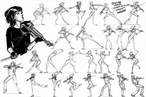 Not my art, found on google, Reference for Violin playing Bad Posture Reference, Poses To Draw, Violin Drawing, Female Action Poses, Story Boarding, Violin Art, Lindsey Stirling, Human Poses Reference, Anatomy Drawing