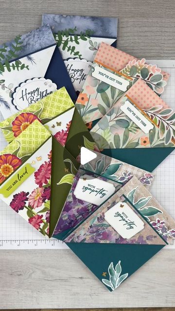 Beautiful Handmade Cards, Card Making Tutorials, Fancy Fold Cards, Fancy Folds, Fun Fold Cards, Card Maker, Sticky Notes, Paper Crafts Cards, Card Sketches