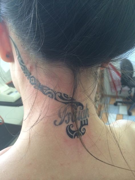 Polynesian tattoo Polynesian Tattoo Behind Ear, Tattoo Behind Ear, Tattoo Makeup, Maori Tattoo Designs, Samoan Tattoo, Maori Tattoo, Makeup Tattoos, Tattoo Lettering, Tattoo Inspo