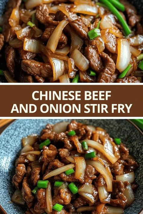 Chinese Beef and Onion Stir Fry Beef Stirfry Chinese, Beef And Onion Stir Fry, Sliced Beef Recipes, Diced Beef Recipes, Chinese Beef Recipes, Chinese Beef, Fried Rice Recipe Easy, Beef Stir Fry Recipes, Homemade Chinese Food