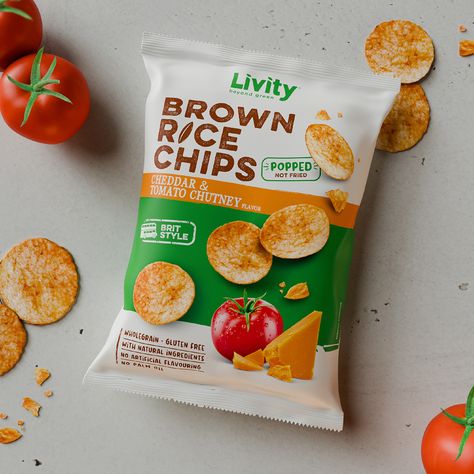 Livity – Packaging Of The World Snack Design Packaging, Healthy Snacks Packaging, Premium Food Packaging Design, Packing Design Ideas, Snack Chips Packaging, Chips Packaging Design, Cereal Packaging Design Ideas, Chips Packaging, Chips Packet Photography