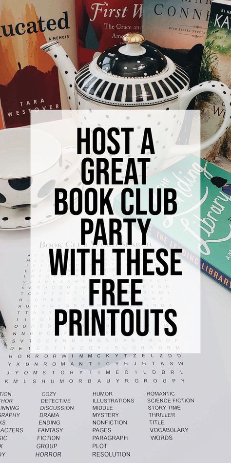 Bookclub Food Ideas, Book Club Anniversary Ideas, Reading Retreat Ideas, Fun Book Club Activities, How To Create A Book Club, How To Host A Book Club, How To Run A Book Club, Book Retreat Ideas, Book Club Ideas Hosting Games