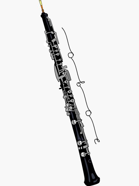 Oboe sticker on RedBubble Oboe Drawing, Oboe Instrument, Oboe Aesthetic, Oboe Music, Musical Instruments Drawing, Band Kid, Oboe, Music Aesthetic, Cute Patterns Wallpaper