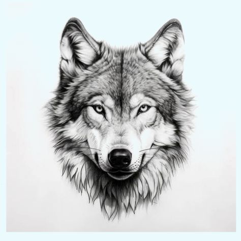 Wolf Tattoos Men Simple, Wolf And Moon Tattoo For Women, Wolf Face Tattoo Design, Wolf Portrait Tattoo, Dark Style Tattoo, Wolf Head Tattoo, Wolf Face Tattoo, Wolf And Moon Tattoo, Wolf Tattoos For Women