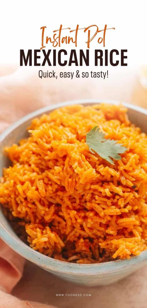 This Instant Pot Mexican Rice recipe is a must-try for any Mexican food lover! Made with long-grain white rice, tomatoes, and aromatic spices, this dish is cooked to perfection in the Instant Pot, resulting in fluffy and flavor-packed rice that will take your taste buds on a fiesta. Serve it as a delicious side with tacos, enchiladas, or grilled meats for a complete Mexican feast. Find the video and secrets to making this quick, easy, and tasty Instant Pot Mexican Rice on my blog. Instant Pot Mexican Rice, Instant Pot Mexican, Mexican Rice Recipe, Mexican Rice Easy, Mexican Rice Recipes, Mexican Rice, Instant Pot Dinner, Fool Proof, Instant Pot Dinner Recipes