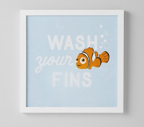 Finding Nemo Bathroom, Nemo Bathroom, Pixar Nursery, Nemo Nursery, Apartment Refresh, Kids Bathroom Sets, Disney Bathroom, Ocean Classroom, Disney House