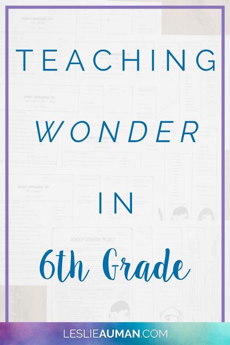 Wonder Rj Palacio Activities, Teaching Wonder, Wonder Novel, Wonder Activities, 6th Grade English, Kindergarten Homeschool Curriculum, Literature Lessons, Homeschool Preschool Curriculum, Elementary Counseling