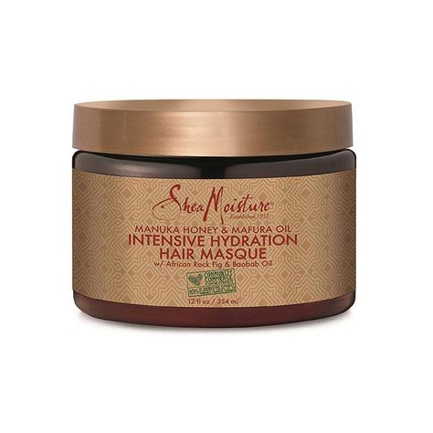 SheaMoisture Manuka Honey & Mafura Oil Intensive Hydration Hair Masque Shea Moisture Manuka Honey, High Porosity Hair, Best Hair Mask, Hydrating Hair Mask, Baobab Oil, Shea Moisture, Hair Masks, Frizz Free Hair, Hair Masque