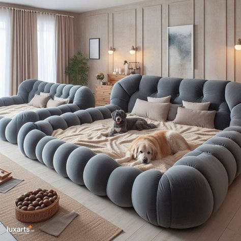 Giant Dog Bed, Giant Dog Beds, Big Dog Beds, Dog Lounge, Human Dog Bed, Cool Minecraft Creations, Giant Dogs, Improve Sleep Quality, Luxury Dog