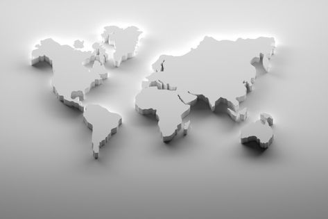 Bold white world map on white Premium Ph... | Premium Photo #Freepik #photo #business #abstract #travel #technology Map Monde, Material Wallpaper, World Map Photo, World Map With Countries, Poland Map, Ancient World Maps, Map Logo, Detailed World Map, Global Map