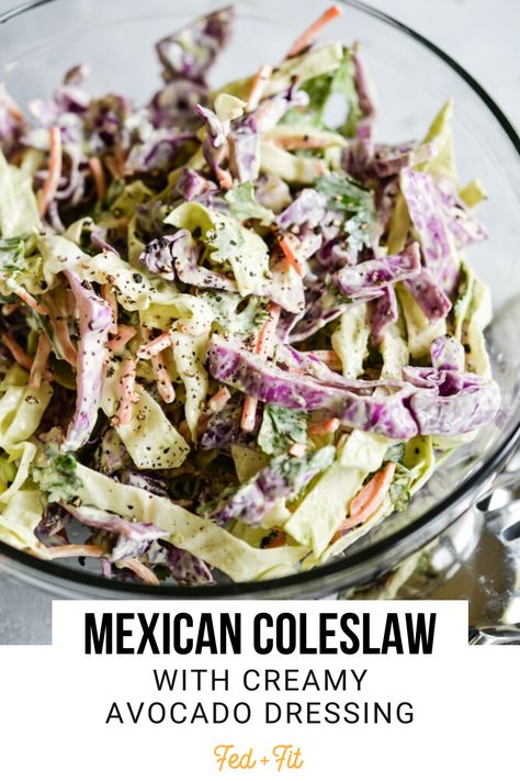 Mexican Coleslaw, Almond Flour Chocolate Chip, Almond Flour Chocolate Chip Cookies, Avocado Lime Dressing, Recipes Meal Prep, Creamy Avocado Dressing, Fed And Fit, Curried Chicken, Paleo Salads