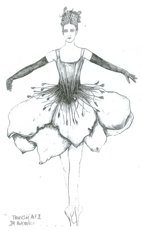 Sb_poppytutu_nutcracker Ballet Inspired Fashion, Ballet Designs, Costume Design Sketch, Fashion Illustration Tutorial, Fashion Illustration Collage, Fashion Design Template, Ballet Costume, Dress Idea, Fairytale Illustration