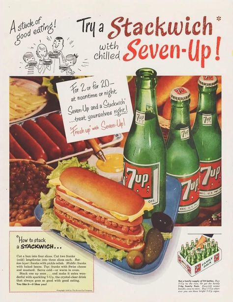 Fire Png, Pin Up Vintage, 7 Up, Old Advertisements, Retro Advertising, Food Ads, Retro Ads, Retro Recipes, Old Ads