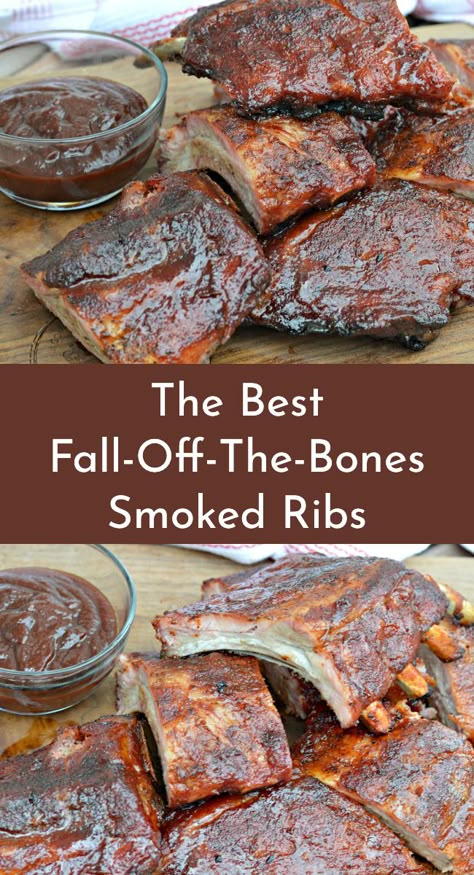 Smoked Rib Tips Recipe, Smoked Ribs Recipe, Bone Texture, Side Dishes For Ribs, Smoker Recipes Electric, Traeger Cooking, Pellet Smoker Recipes, Traeger Grill Recipes, Smoked Pork Ribs