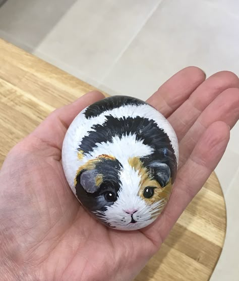 Pig Rock Painting, Cat Rock Painting Ideas, Rock Pets, Pet Rock, 동화 삽화, Diy Rock Art, Painted Rock Animals, Stone Art Painting, Painted Rocks Kids