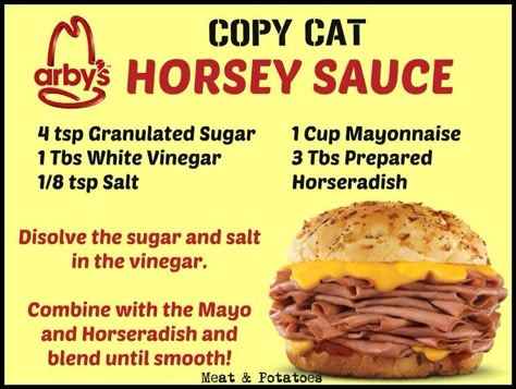 Horsey Sauce, Copykat Recipes, Copycat Restaurant Recipes, Homemade Spices, Homemade Seasonings, Cat Recipes, Homemade Sauce, Milkshakes, Aioli