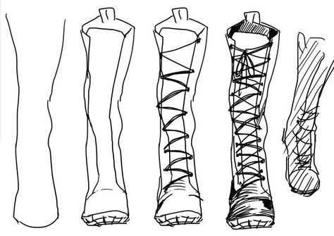 Boot tutorial Shoes Drawing, 캐릭터 드로잉, Poses References, Drawing Clothes, Drawing Tutorials, Character Design References, Art Tips, Drawing Tips, Design Reference