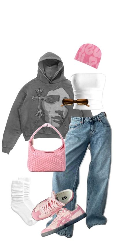 Pink Beanie Outfit, Beanie Outfit Aesthetic, Beanie Outfit, Pink Beanie, Outfit Inspo Casual, Stockholm Fashion, Cute Swag Outfits, Cute Everyday Outfits, Really Cute Outfits