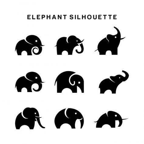 Elephant Silhouette Art, African Symbols Art, Abstract Elephant Art, Elephant Icon Logo, Elephant Graphic Design, Logo Animal Design, Elephant Logo Design Creative, Elephant Illustration Design, Elephant Illustration Art