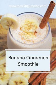 Coffee Banana Smoothie, Smoothie Banana, Cinnamon Smoothie, Fruit Smoothie Recipes Healthy, Protein Shake Smoothie, Banana Drinks, Banana Smoothie Recipe, Banana Breakfast, Smoothie Drink Recipes