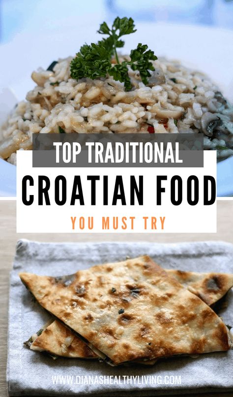 If you are traveling to Croatia then you will want to try the traditional food from each region. Here are the top traditional foods to try when visiting Croatia. #croatia #croatianfood #desserts Croatian Dinner Recipes, Food In Croatia, Croatian Food Recipes, Croatia Recipes, Visiting Croatia, Traditional Croatian Food, Cavtat Croatia, Croation Recipes, Croatia Food