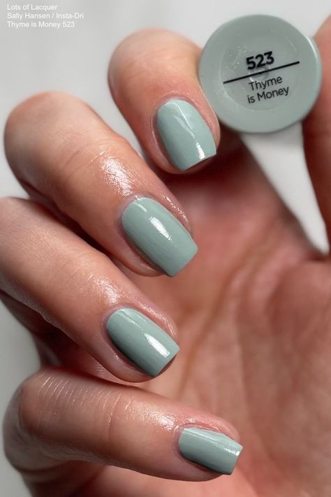 Green Nail Polish Colors, Sage Green Nail Polish, Sage Green Nail, Sage Green Nails, Dip Nail Colors, Pedicure Designs Toenails, Blue Gel Nails, Opi Nail Colors, April Nails