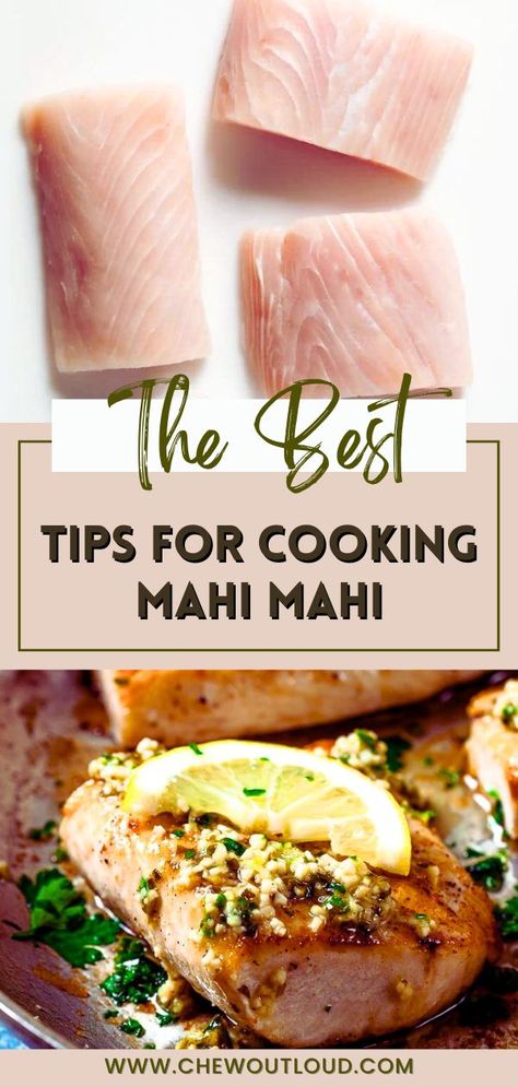 Cooking Mahi Mahi, Mahi Recipes, Mahi Mahi Recipe, Seafood Sandwiches, Mahi Mahi Recipes, Lemon Garlic Butter Sauce, Tips For Cooking, Leftover Chicken Recipes, Garlic Butter Sauce