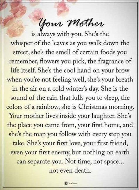 Mothers In Heaven, Quotes Sympathy, Mother In Heaven, Down Quotes, I Love My Mother, Mom Poems, Mothers Love Quotes, Sympathy Quotes, Loss Of Mother