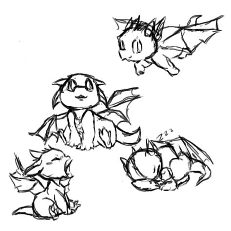 baby dragon sketch dump by Arcane-Panda on DeviantArt Baby Drawing Reference, Baby Dragon Tattoos, Baby Dragons Drawing, Stuff Drawing, Baby Dragon Art, Dragon Poses, Drawing Baby, Fly Drawing, Cute Dragon Drawing