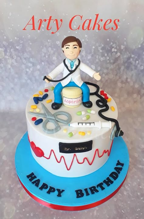 Doctor cake  - cake by Arty cakes 3rd Birthday Cakes For Boys, Doctor Birthday Cake, Doctor Graduation Cake, Vet Cake, Medical Cake, Doctor Birthday, Doctor Cake, Caramel Cake Recipe, 4th Birthday Cakes