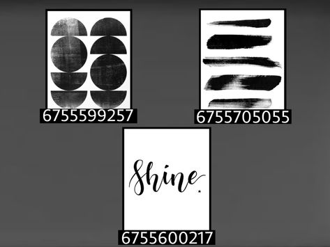 Bloxburg Modern Decals Black And White, Roblox Decal Codes Black And White, Black And White Roblox Decals, Berry Avenue Picture Codes Modern, Black And White Bloxburg Decal Codes, Bloxburg Black And White Decals, Black And White Decals Bloxburg, Black Decals Bloxburg, Skin Care Decals Bloxburg