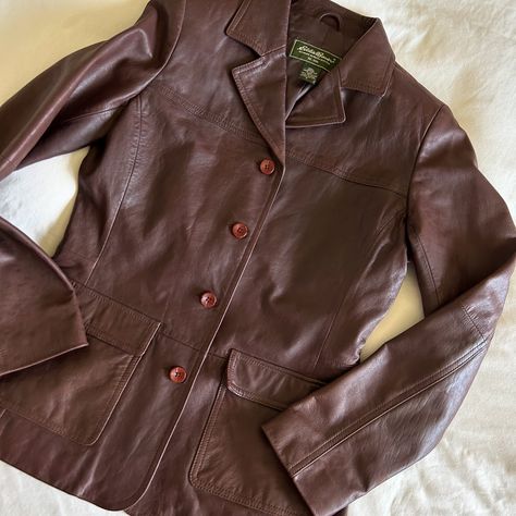 Chocolate brown Eddie Bauer leather blazer Size S $100 Comment “I want it” or dm me if you would like to buy this blazer 🤎 Leather Blazer, Eddie Bauer, Chocolate Brown, Dm Me, Mood Board, I Want, Blazer, Collage, Leather