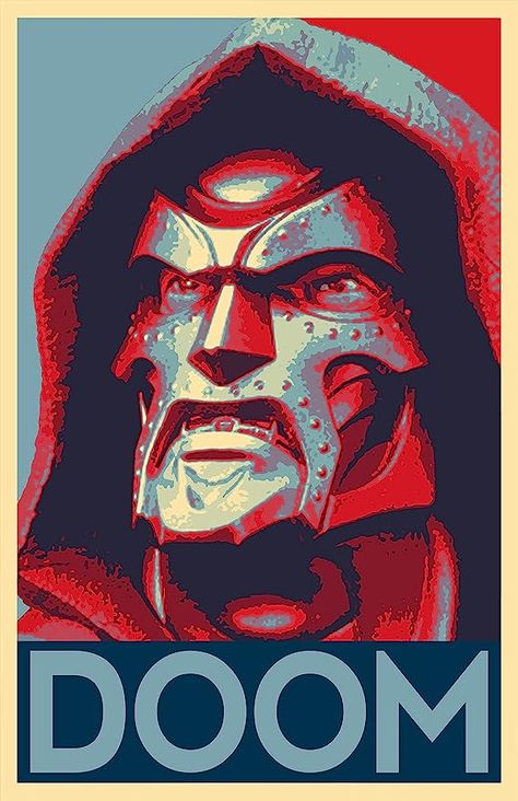 Amazon.com: Doctor Doom Illustration - Marvel Avengers Superhero Pop Art Home Decor Poster Print (11x17 inches), 11 x 17 Inch: Posters & Prints