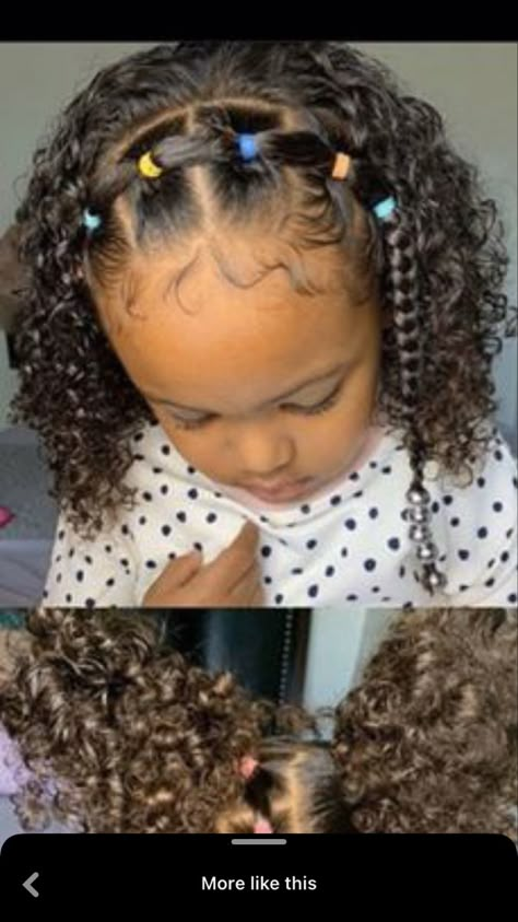 Mixed Hairstyles Biracial Hair Kids, Little Mixed Girl Hairstyles Easy Simple, Hair Styles For Mixed Girls Kids, Mixed Curly Hairstyles Kids, Mixed Toddler Hairstyles, Khloe Hair, Toddler Curly Hair, Black Baby Girl Hairstyles, Mixed Kids Hairstyles