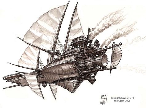 Concept Art Airship Concept Art, Airship Concept, Junk Ship, Steampunk Ship, Airship Art, Steampunk Vehicle, Steampunk Artwork, Steampunk Airship, Heroic Fantasy